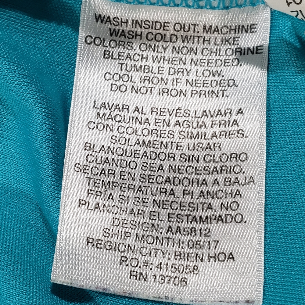 ADIDAS Boys XL (18/20) Logo T - Shirt Turquoise - Picture 6 of 10